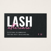 プレミアム黒まつげエクステンションアフターケアカード (正面)