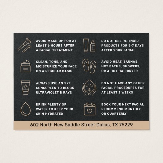 プレミアム黒顔アフターケア指導カード (裏面)