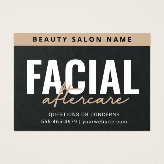 プレミアム黒顔アフターケア指導カード (正面)