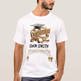 プレミアム3Dゴールド オーダーメイド卒業Tシャツ 26 Tシャツ