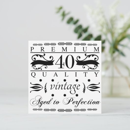 プレミアム40歳の誕生日 カード (スタンド正面)