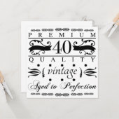 プレミアム40歳の誕生日 カード (正面/裏面インサイチュ)