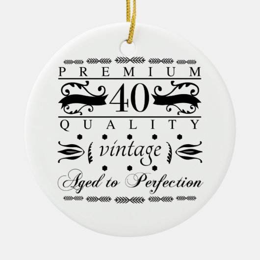 プレミアム40歳の誕生日 セラミックオーナメント (正面)