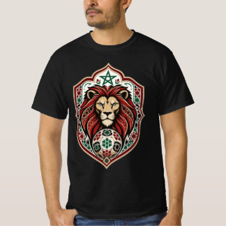 プレミアム アトラスライオン モロッコ サッカー クレスト Tシャツ