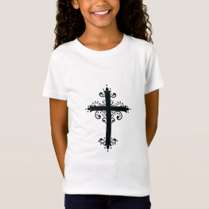 プレミアム オーナメンタル カーブド クロス アート Tシャツ