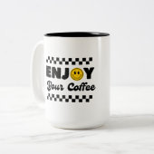 プレミアム コーヒーマグ ☕ 自宅用や職場用にぴったり ツートーンマグカップ (正面左)