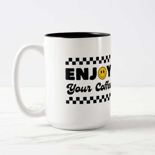 プレミアム コーヒーマグ ☕ 自宅用や職場用にぴったり ツートーンマグカップ (左)