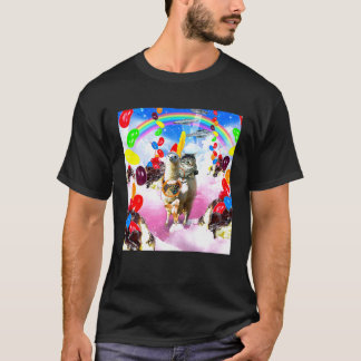 プレミアム サンデーとジェリービーンズのラマに乗る猫 Tシャツ
