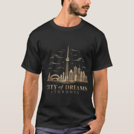 プレミアム トロント - ディープネイビー & ゴールド Tシャツ