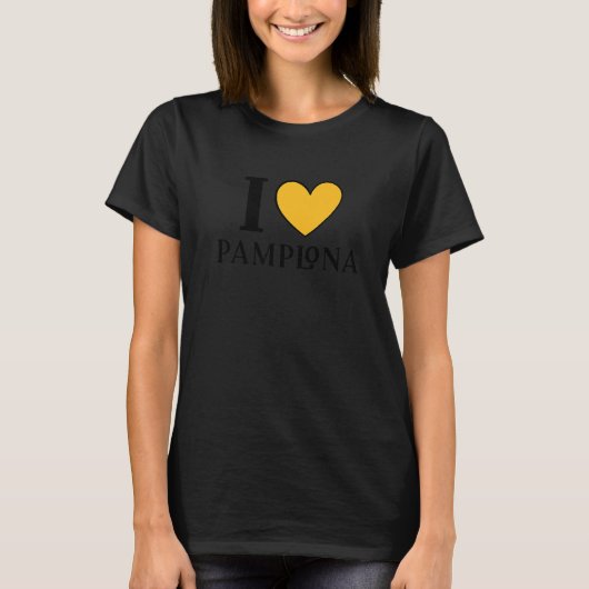 プレミアム パンプローナ スペイン 愛してる Tシャツ (正面)