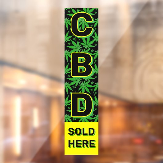 プレミアムCBDオイル販売中 広告 ウィンドウサイン (シート2)