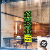 プレミアムCBDオイル販売中 広告 ウィンドウサイン (カフェ窓)