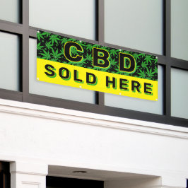 プレミアムCBDオイル販売中 広告 横断幕