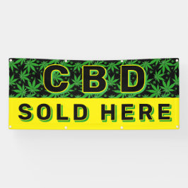 プレミアムCBDオイル販売中 広告 横断幕