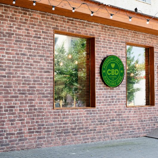 プレミアムCBD油はこちら広告 ウィンドウサイン