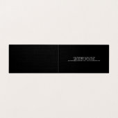 プレミアムL,nen白黒ミニマリスト折り 名刺 (内部フラット)