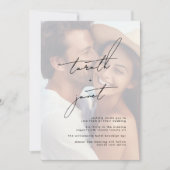 プレミアムNAMES スタイリッシュBlack & White Photos結婚 招待状 (正面)