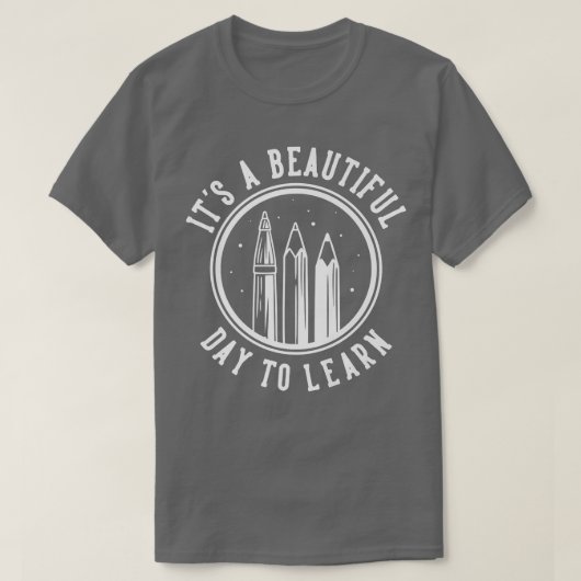 プレミアムTシャツの学美しい一日だ Tシャツ (デザイン正面)