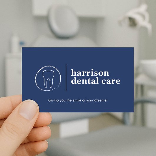 プレミアムTooth Sketchロゴブルー歯医者