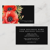 プレミアレッドポピー黒の名刺 名刺 (正面/裏面)