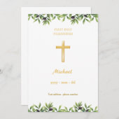 プレミエール聖餐会 – オリヴィエ 招待状 (正面/裏面)