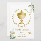 プレミエール・コミューニオン – カリスクロワドール 招待状 (正面/裏面)