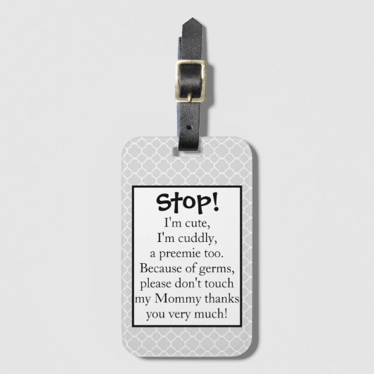 プレミニベビーカーラベル ラゲッジタグ (正面縦)