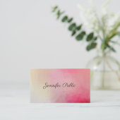 プレミパーソナライズされたアムシックラグジュアリー手書き文字 名刺 (スタンド正面)