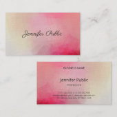 プレミパーソナライズされたアムシックラグジュアリー手書き文字 名刺 (正面/裏面)