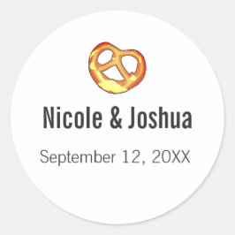 プレモダンパーソナライズされたッツェル結婚式の引き出物 ラウンドシール