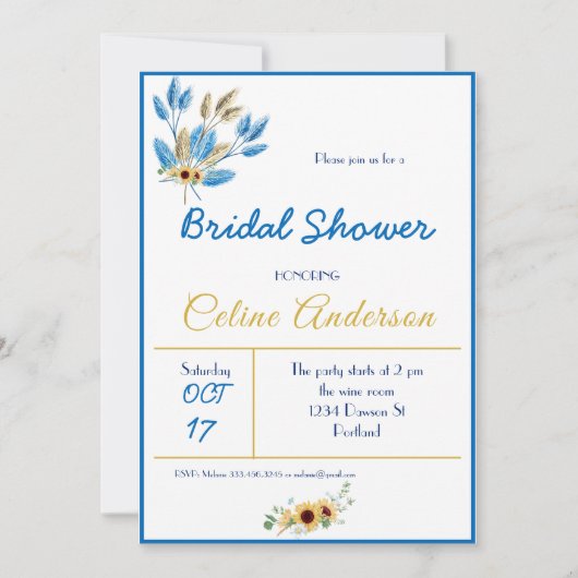 プレユニークスの結婚お祝いカード 招待状 (正面)