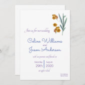 プレユニークスの結婚お祝いカード 招待状 (正面/裏面)