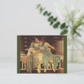 プレラファエル派の「音楽の教訓」 ポストカード (スタンド正面)