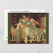 プレラファエル派の「音楽の教訓」 ポストカード (正面/裏面)