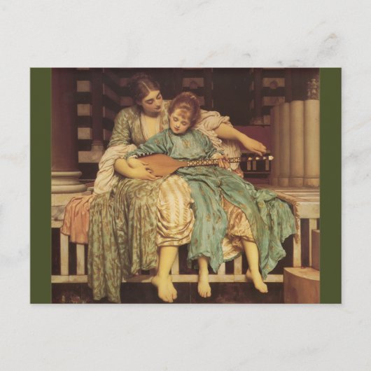 プレラファエル派の「音楽の教訓」 ポストカード (正面)
