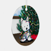 プレリーウェスティクリスマスキニアート メタルオーナメント (正面右)