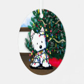 プレリーウェスティクリスマスキニアート メタルオーナメント (正面左)