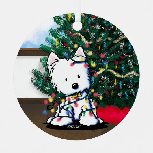 プレリーウェスティクリスマスキニアート メタルオーナメント (正面)