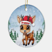プレンサーベイビーシカ、子鹿、雌鹿、トナカイ 🦌🎄 セラミックオーナメント (左)