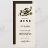 プレンティの角 |感謝祭メニュー メニュー (正面/裏面)