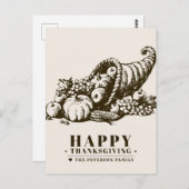 プレンティの角 |感謝祭 ポストカード (正面/裏面)