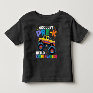 プレーキンダーガーデン卒業おめでとう モンスター トラック男子 トドラーTシャツ