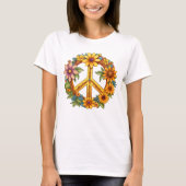 プレースサイン開花調和 Tシャツ (正面)