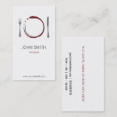 プレートとのシェフのレストランそしてケータリング 名刺 (正面/裏面)