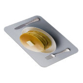 プレートにバターを積んだパンケーキのスタック マグネット (右側)