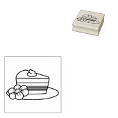 プレートのケーキ ラバースタンプ (押印)