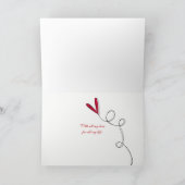 プレートのバレンタインの赤いバラ シーズンカード (内部)