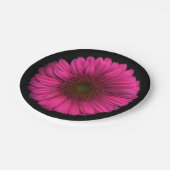 プレートのピンクのデイジーの植物 ペーパープレート (アングル)