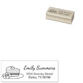 プレートの住所のケーキ ラバースタンプ (押印)