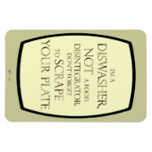 プレートの廃棄(食洗機) (金ゴールド効果) マグネット (横)